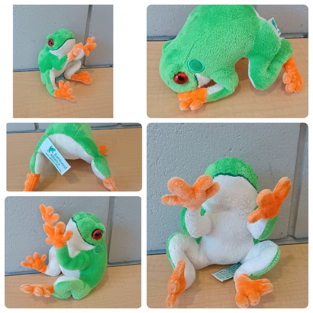 Mary Meyer Rainforest Alliance Green Realistic Tree Frog Plush - Picture 11 of 12
